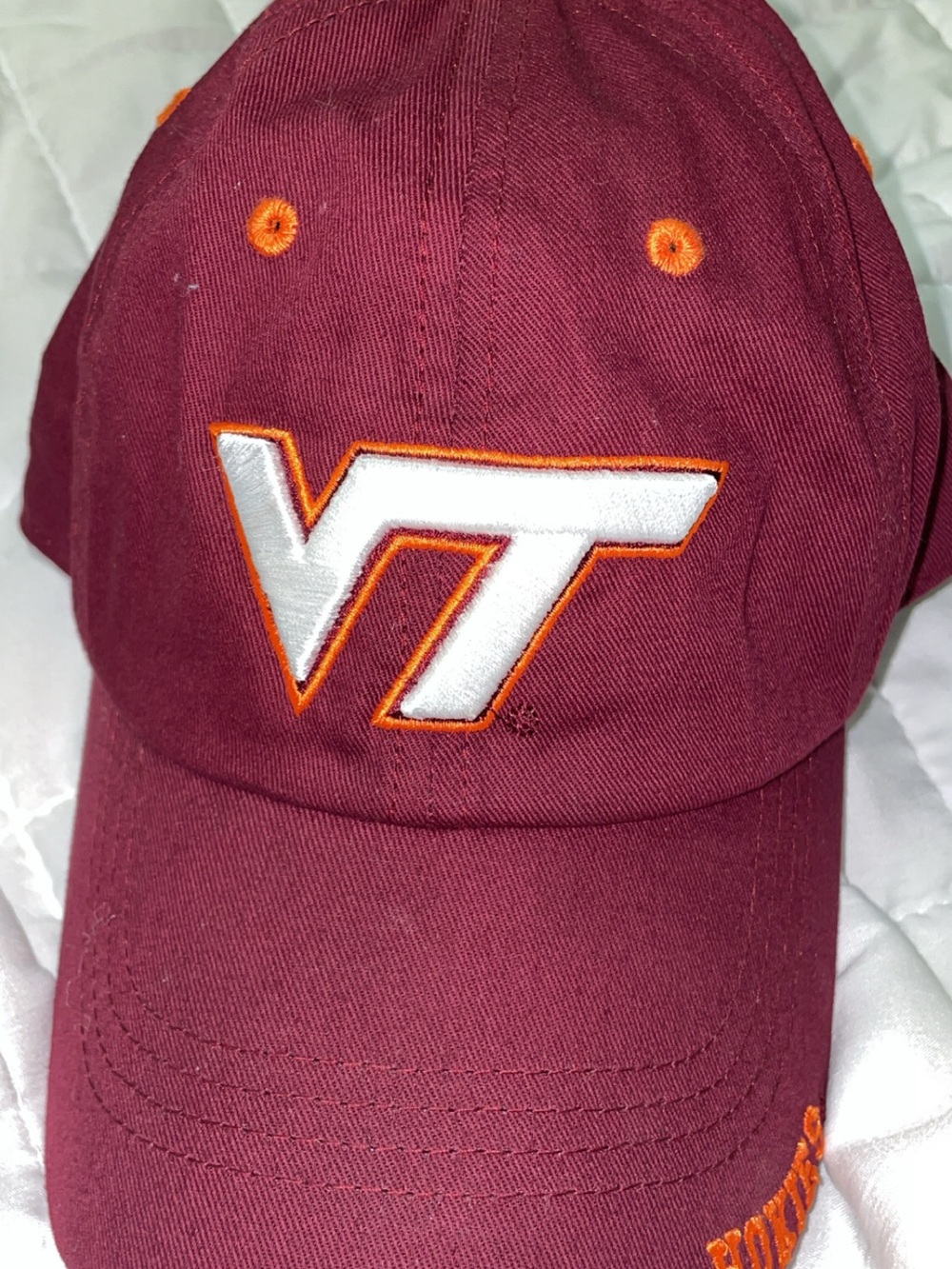 Virginia Tech Maroon VT Embroidered Baseball Cap by